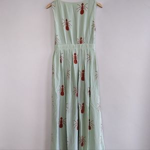 Silk dress with 🐜 pattern